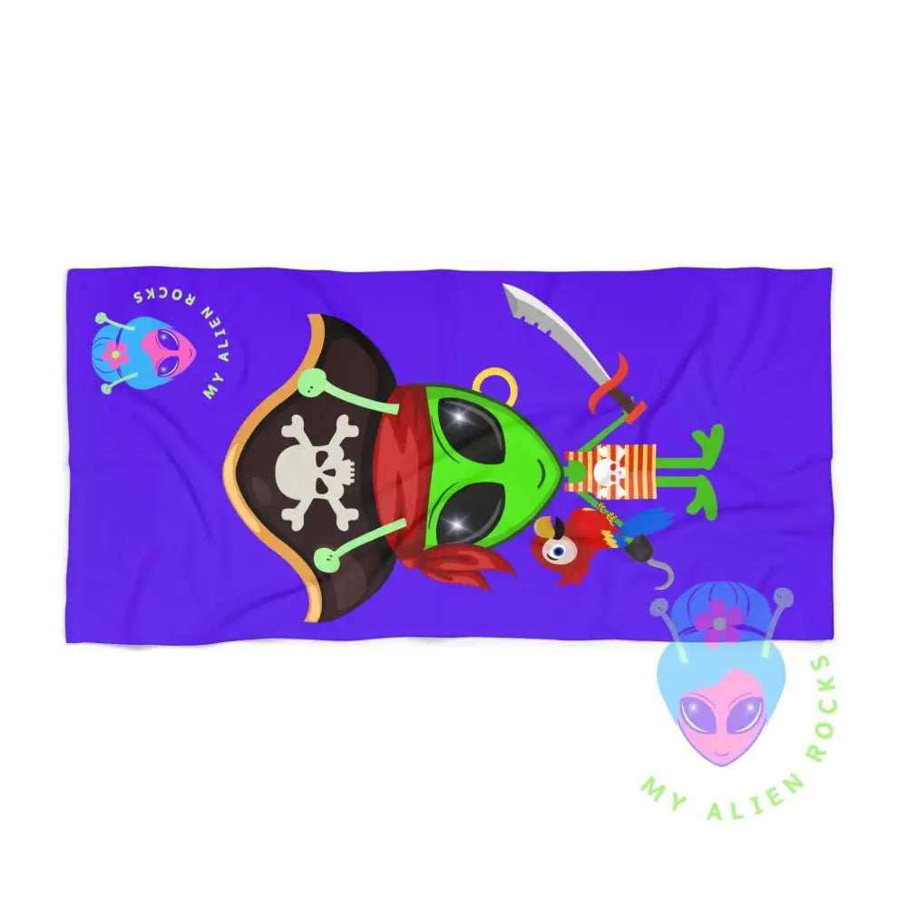 Limited Edition - Pirate Alien Summer Fun Beach Towel for Alien Lovers 30’’ × 60’’ Home Decor