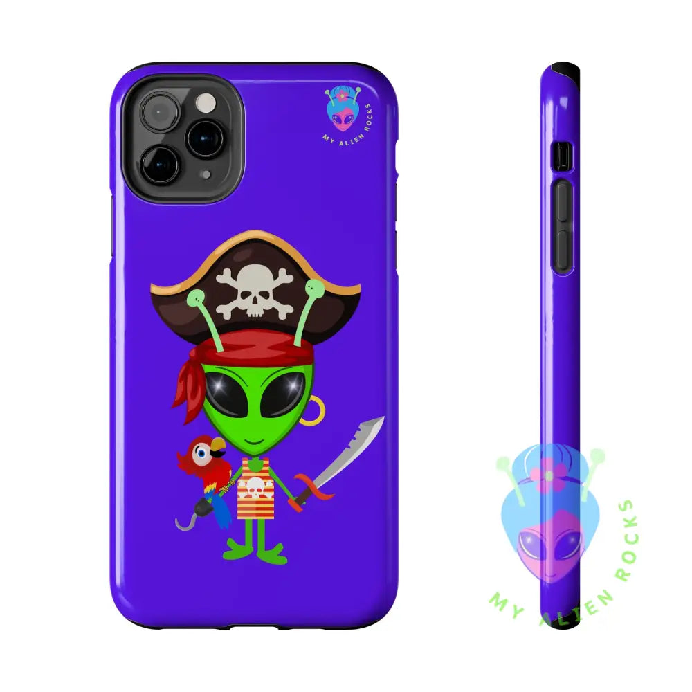 Pirate Alien - Electric Violet - Tough Phone Case iPhone 11 Pro Max Phone Case