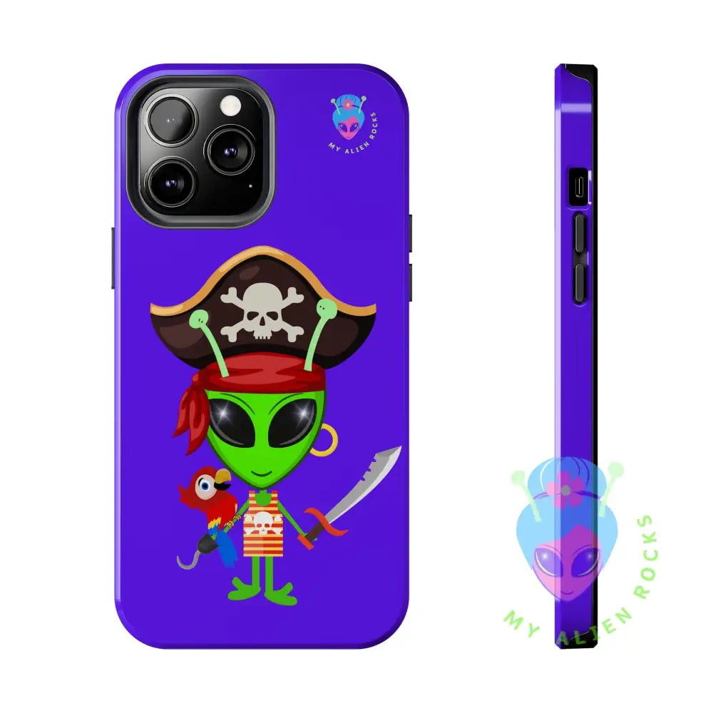 Pirate Alien - Electric Violet - Tough Phone Case iPhone 13 Pro Max Phone Case