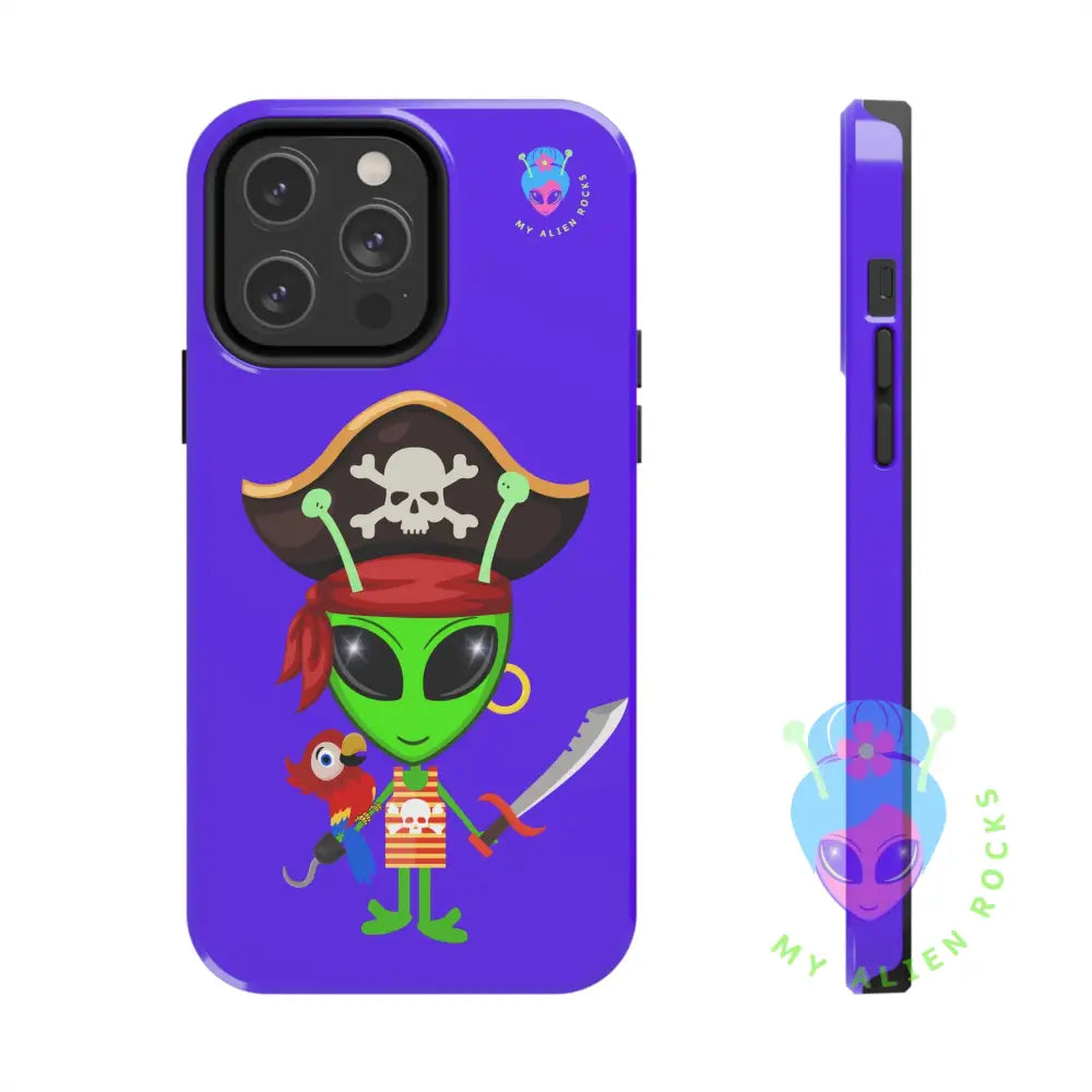 Pirate Alien - Electric Violet - Tough Phone Case iPhone 14 Pro Max Phone Case