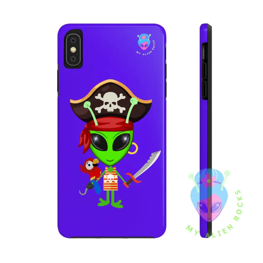Pirate Alien - Electric Violet - Tough Phone Case iPhone XS MAX Phone Case