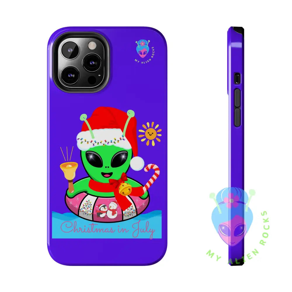 Christmas in July Alien - Electric Violet - Tough Phone Case iPhone 12 Pro Max Phone Case