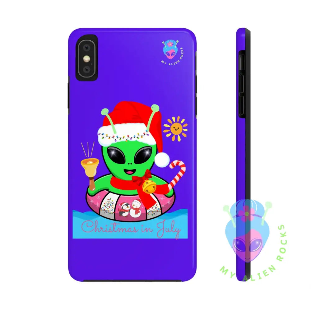 Christmas in July Alien - Electric Violet - Tough Phone Case iPhone XS MAX Phone Case