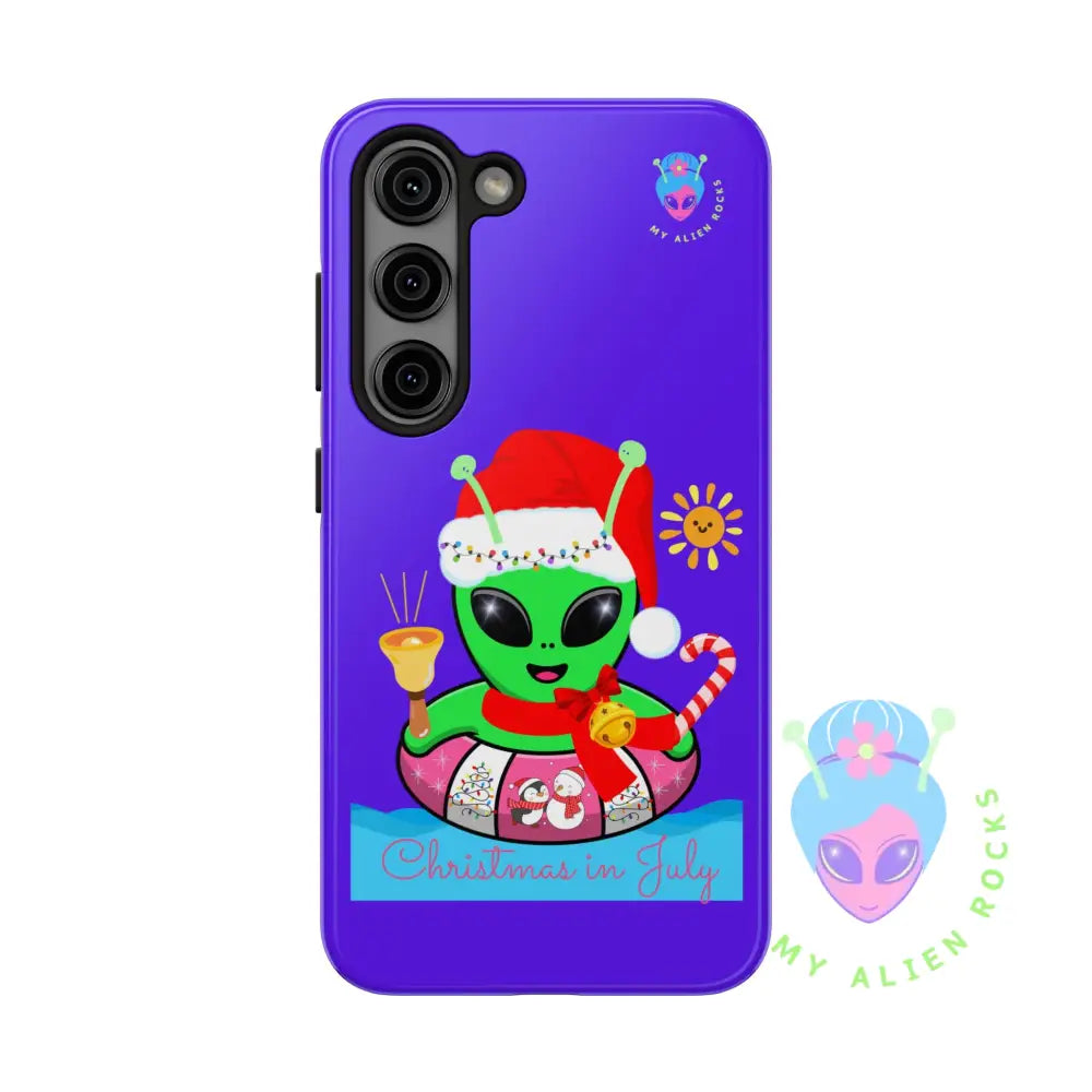 Christmas in July Alien - Electric Violet - Tough Phone Case Samsung Galaxy S23 Phone Case