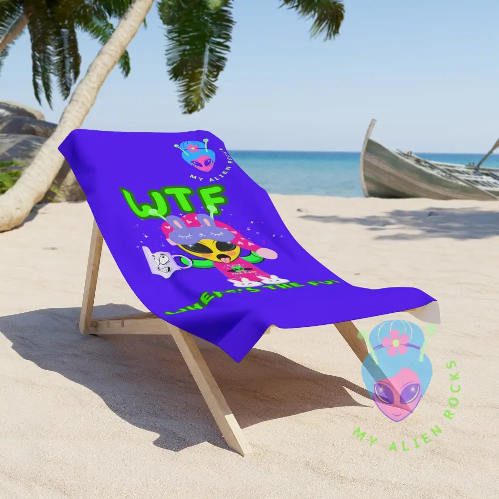 Limited Edition - Coffee Alien Summer Fun Beach Towel for Alien Lovers 30’’ × 60’’ Home Decor