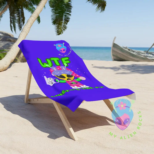Limited Edition - Coffee Alien Summer Fun Beach Towel for Alien Lovers 30’’ × 60’’ Home Decor