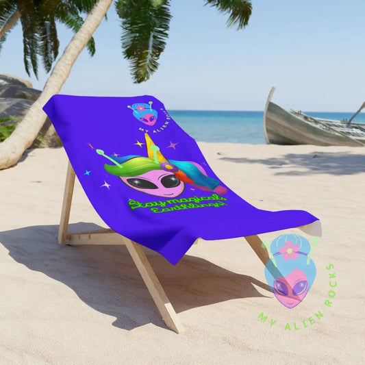 Limited Edition - Unicorn Alien Summer Fun Beach Towel for Alien Lovers 30’’ × 60’’ Home Decor