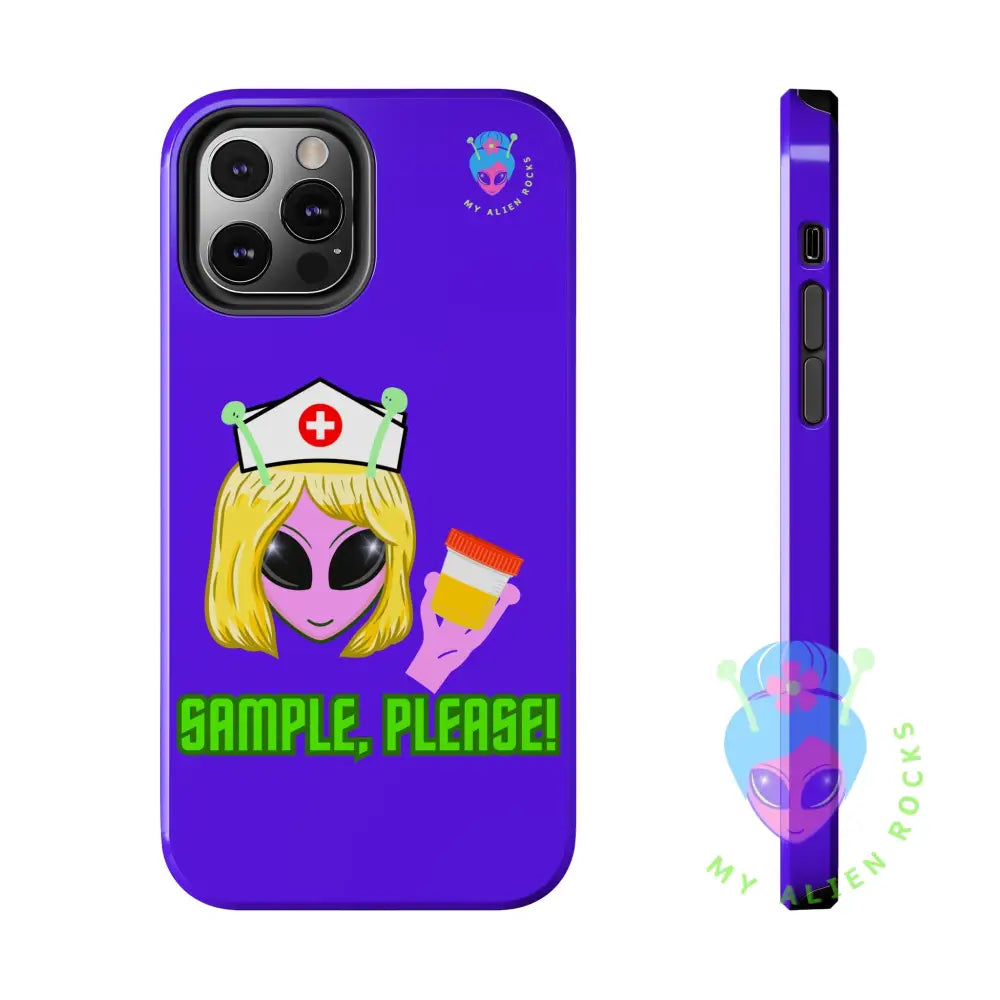 Nurse Alien - Sample Please! - Electric Violet - Tough Phone Case iPhone 12 Pro Phone Case