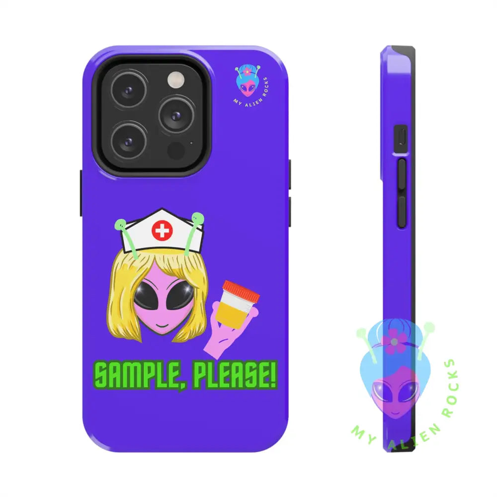 Nurse Alien - Sample Please! - Electric Violet - Tough Phone Case iPhone 14 Pro Phone Case