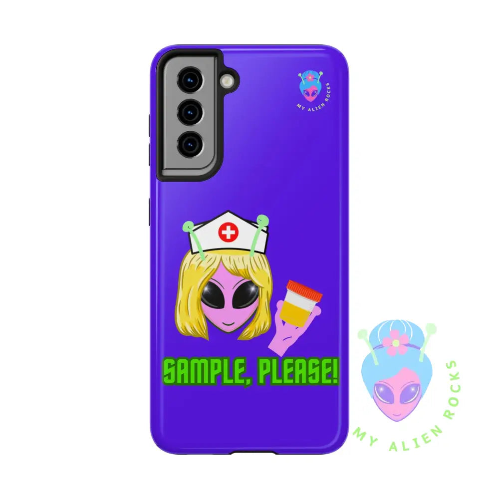 Nurse Alien - Sample Please! - Electric Violet - Tough Phone Case Samsung Galaxy S21 Phone Case