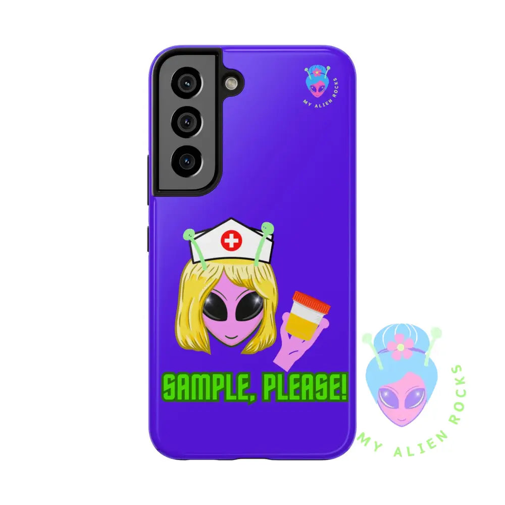 Nurse Alien - Sample Please! - Electric Violet - Tough Phone Case Samsung Galaxy S22 Phone Case