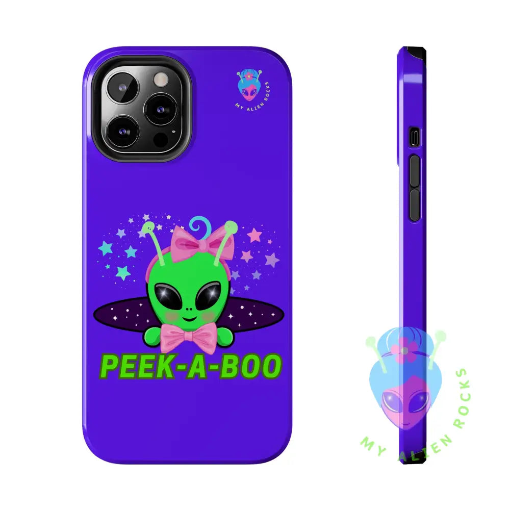 Peek-a-Boo - Baby Alien - Electric Violet - Tough Phone Case iPhone 12 Pro Max Phone Case