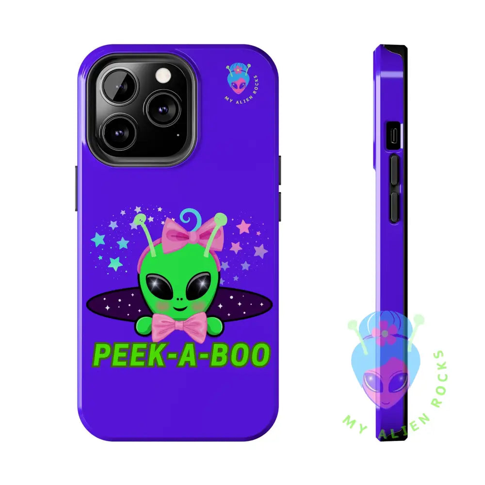 Peek-a-Boo - Baby Alien - Electric Violet - Tough Phone Case iPhone 13 Pro Phone Case
