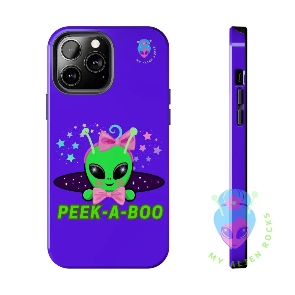 Peek-a-Boo - Baby Alien - Electric Violet - Tough Phone Case iPhone 13 Pro Max Phone Case